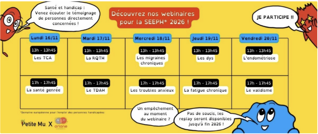 Ariane & Petite Mu : Webinaire de sensibilisation au handicap invisible en entreprise