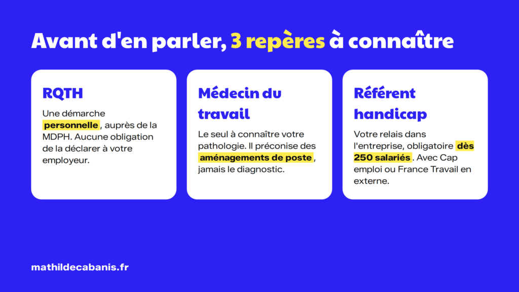 RQTH, médecin du travail, référent handicap : 3 repères avant de parler de son handicap invisible